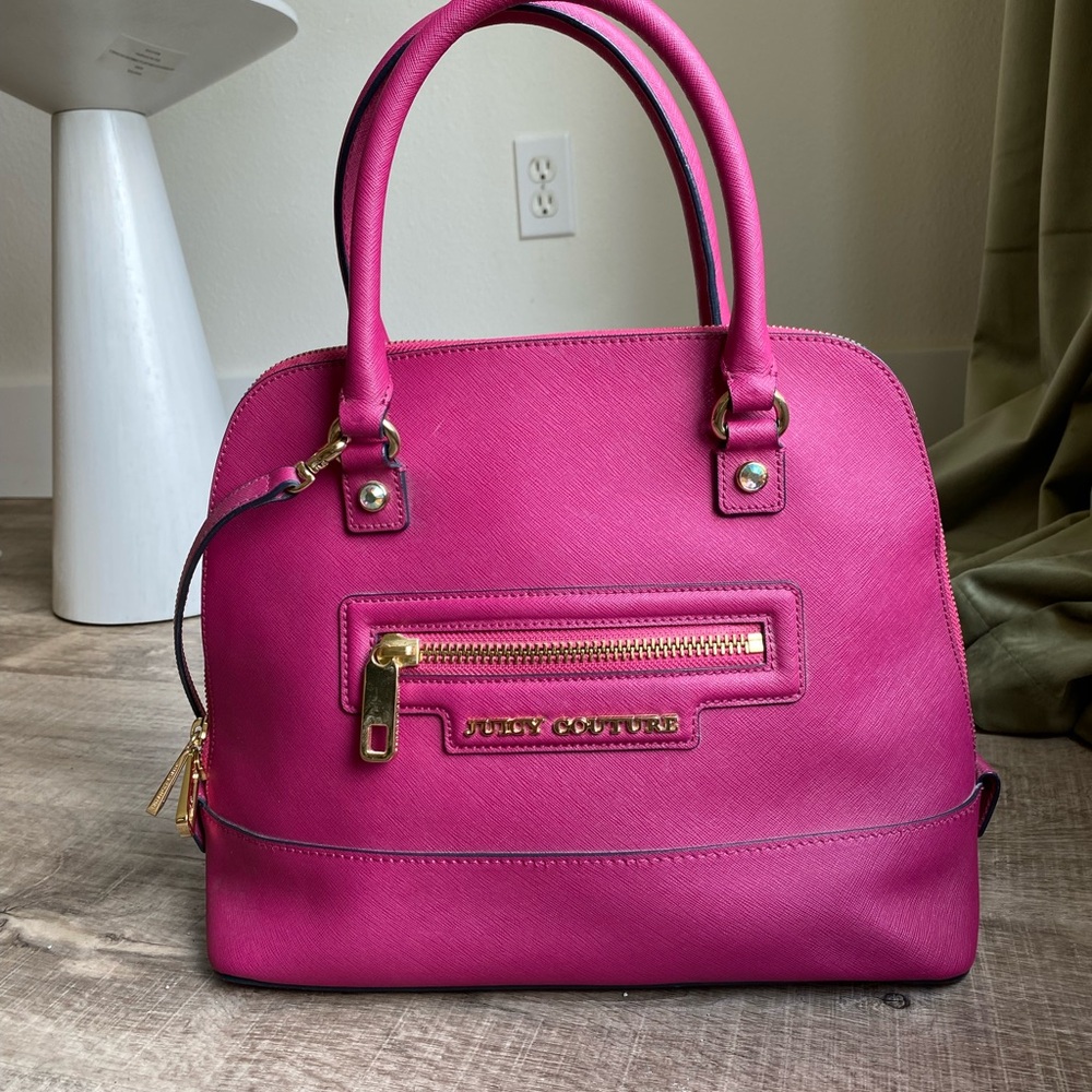 Juicy Couture Pink Satchel with Gold Accents